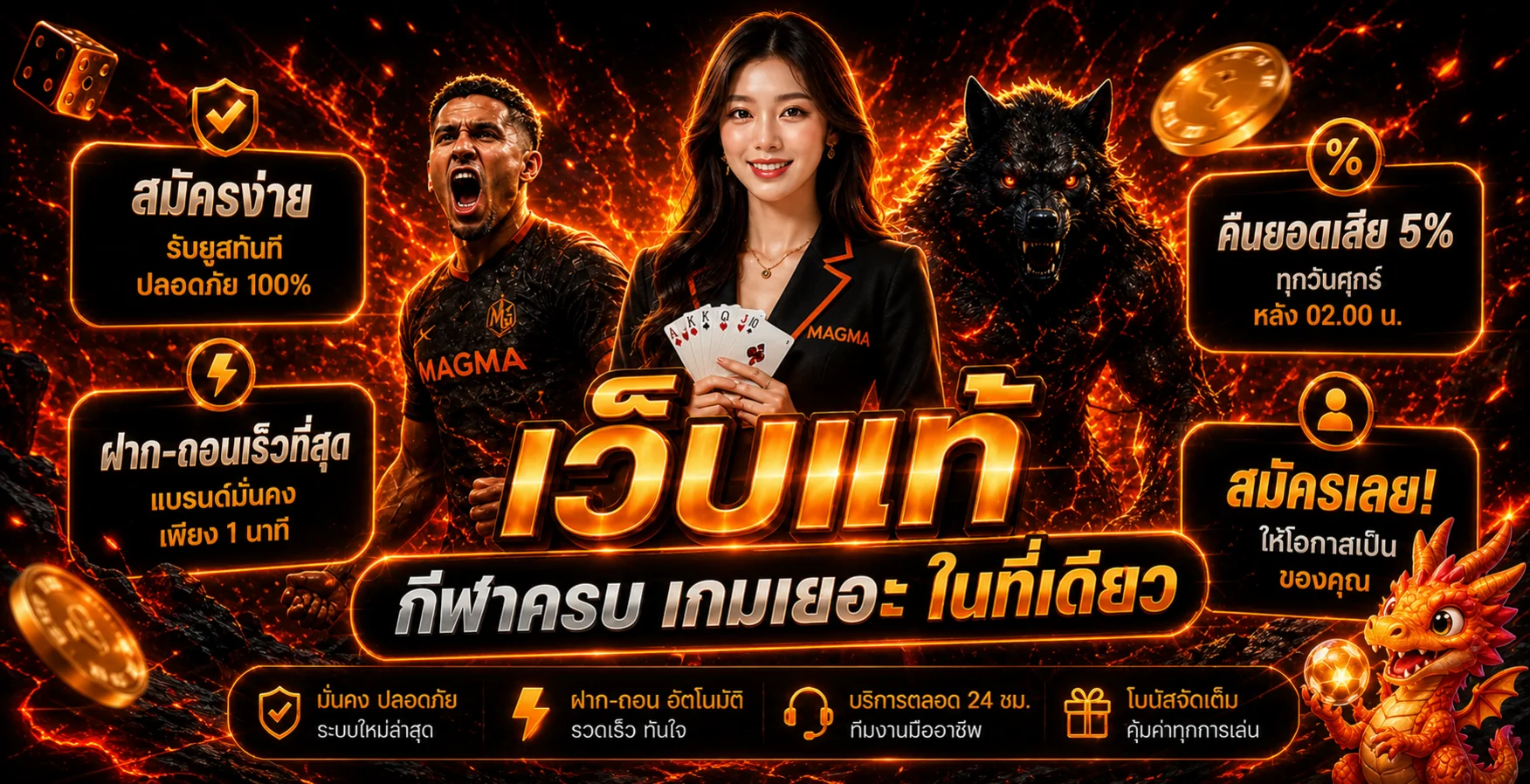 MAGMA สล็อตเว็บตรง ทางเข้าและทดลองเล่นอย่างรับผิดชอบ